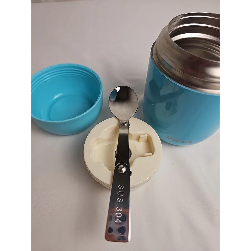 DaCool Vacuum Insulated Stainless Steel Food Jar Blue Lunch Container